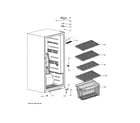 GE FUF14SMRBWW cabinet & shelves diagram