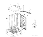 GE PTD60GBPR0DG cabinet & top panel diagram