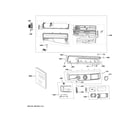 GE GFW510SCV0WW controls & dispenser diagram