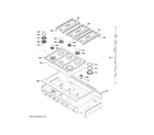 GE CGU486P4T2W2 cooktop diagram