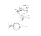 GE PFW870SSV0WW front panel & door diagram