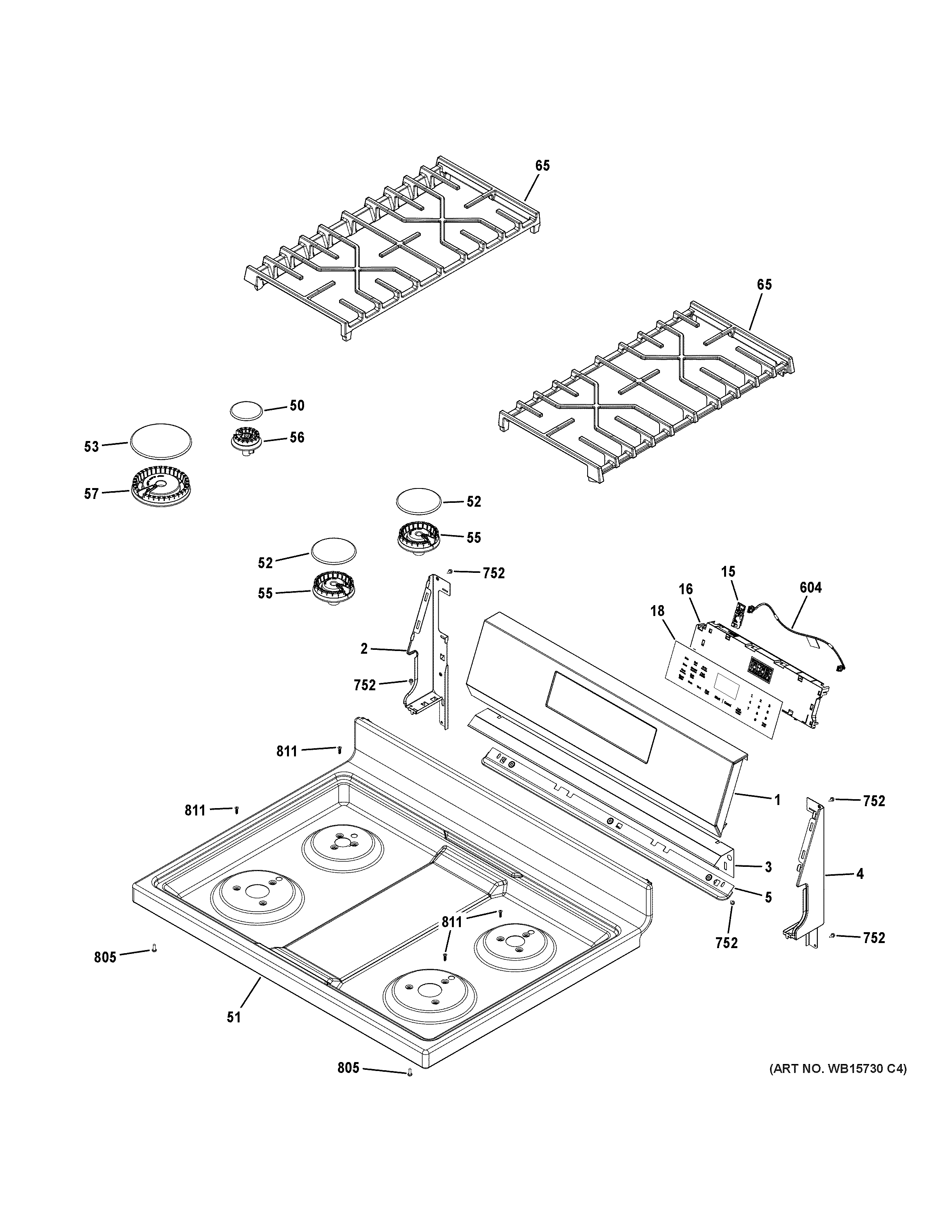 CONTROL PANEL & COOKTOP