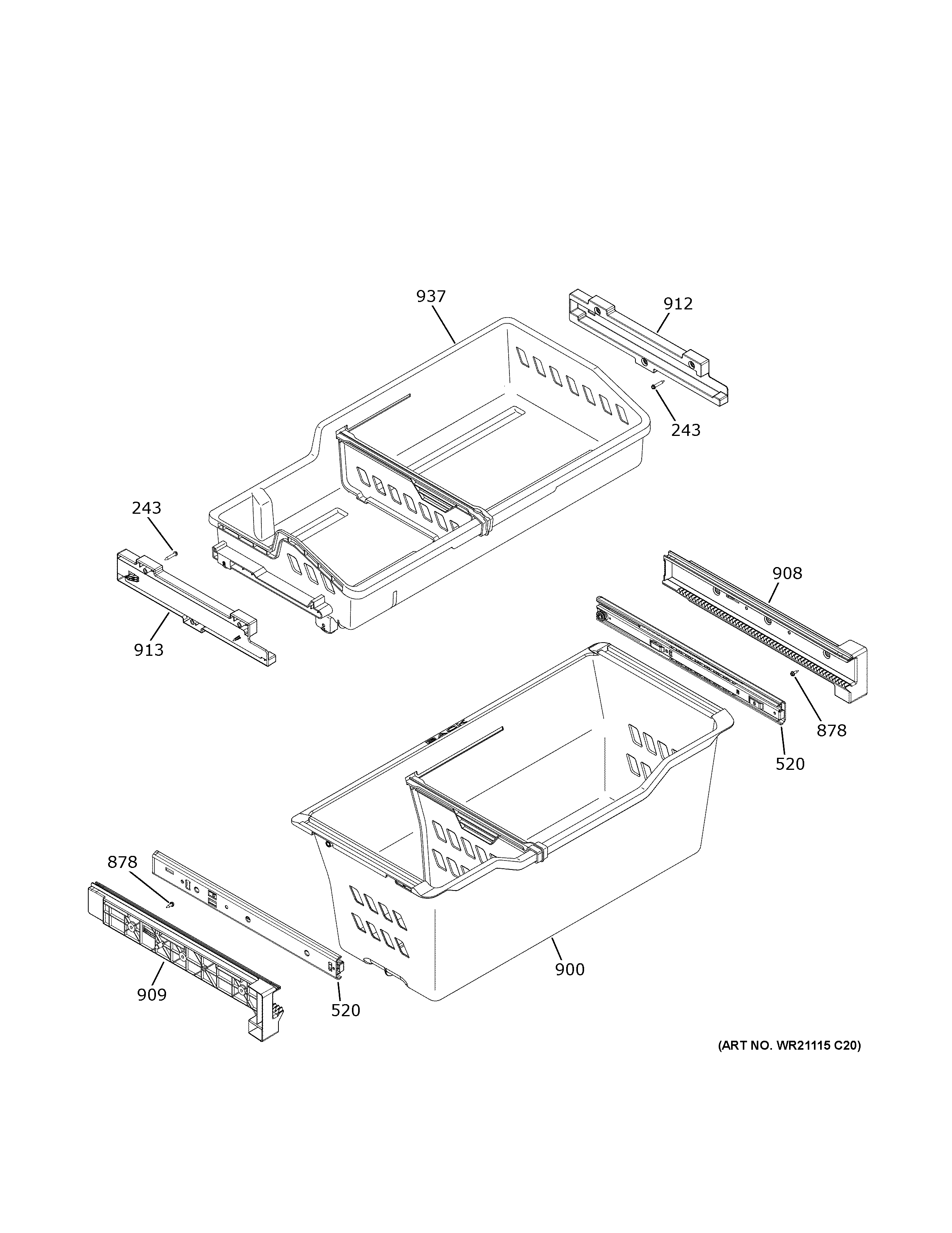 Freezer shelves