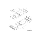 GE GWE22JYMBFFS freezer shelves diagram