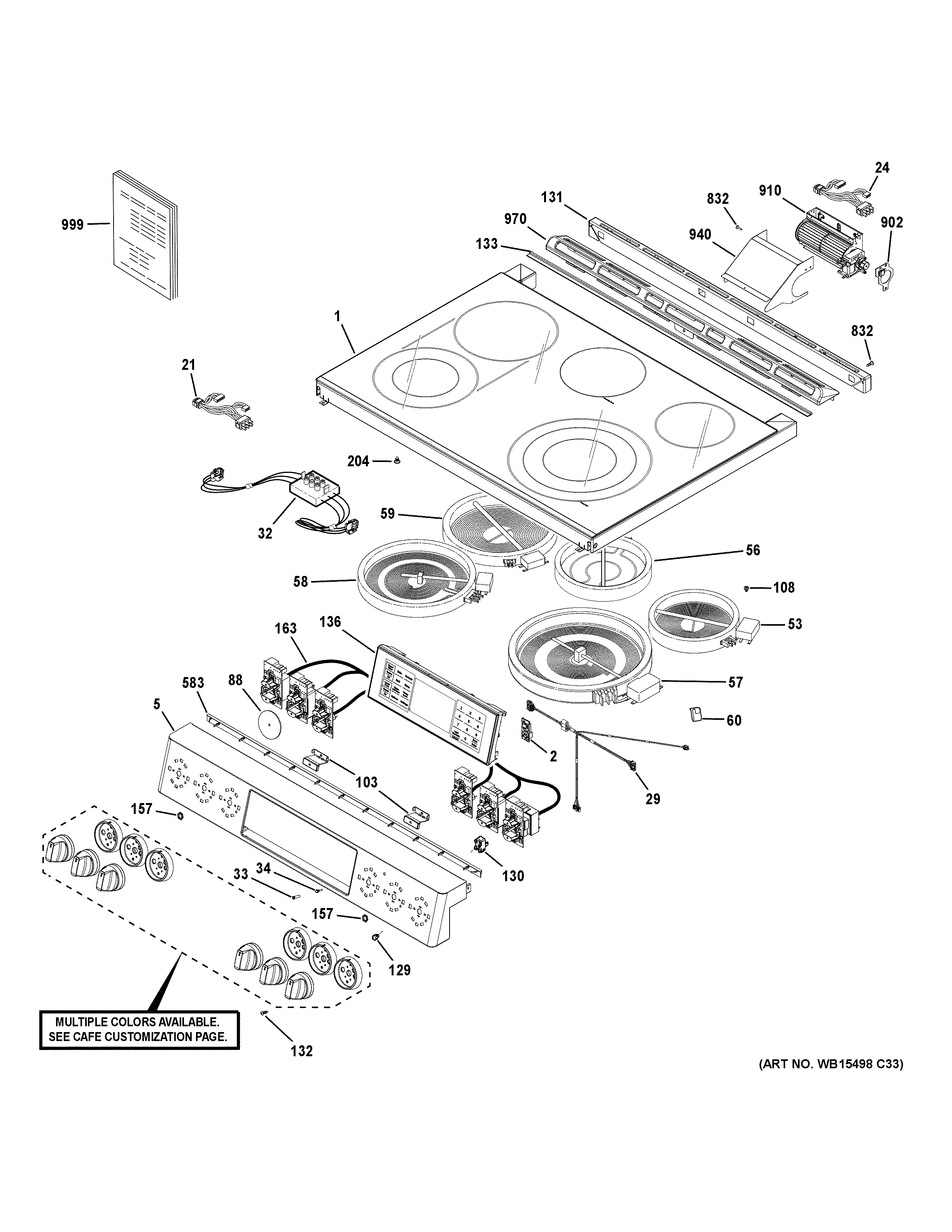 CONTROL PANEL & COOKTOP