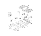 GE CGS700M2N4S5 control panel & cooktop diagram