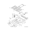 GE PGS930YP8FS control panel & cooktop diagram