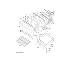 GE JB480ST2SS door & drawer parts diagram