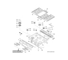 GE CGS700P4M5W2 control panel & cooktop diagram