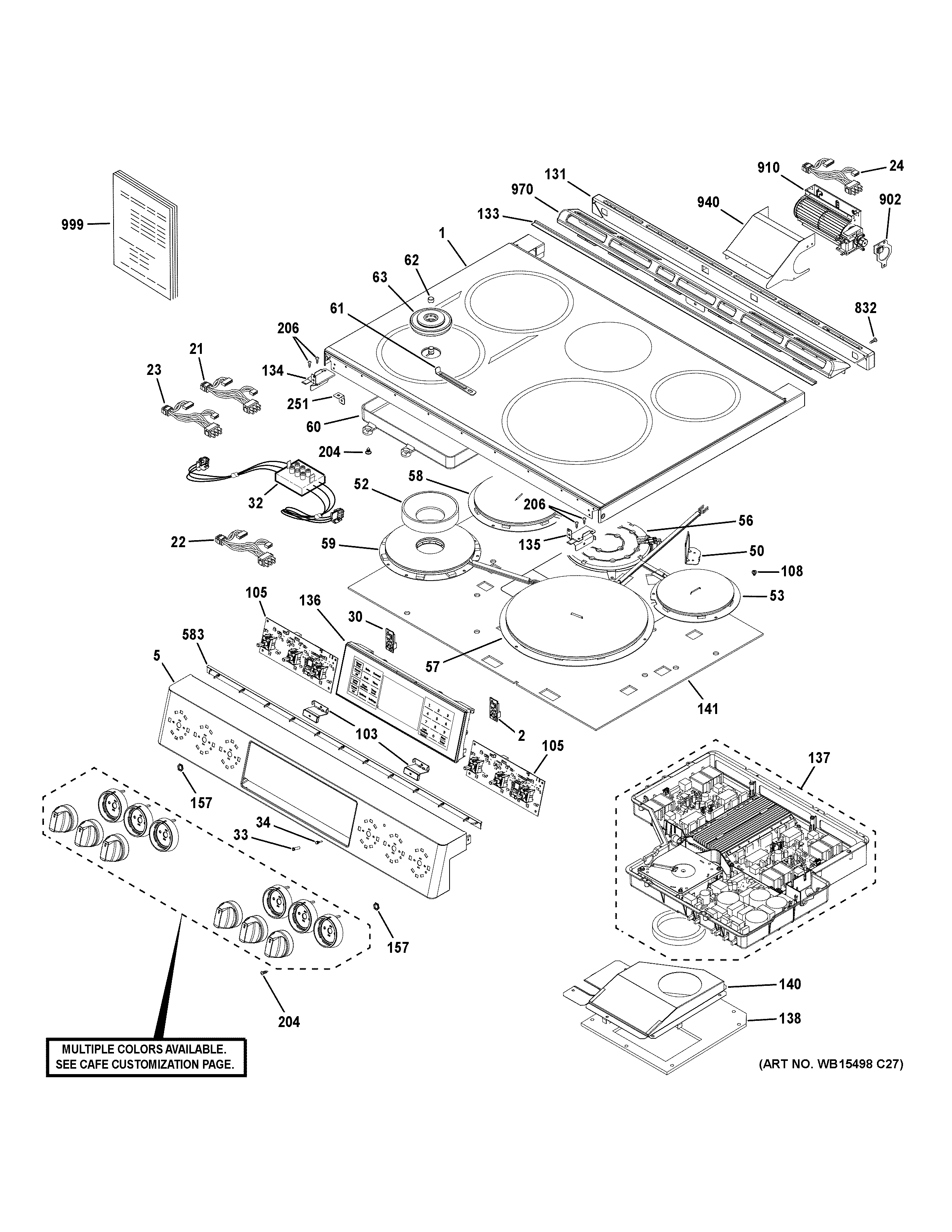 Control panel & cooktop