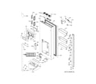 GE CYE22TP4MMW2 dispenser door diagram