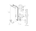 GE ZWE23NSTCSS fresh food door - lh diagram