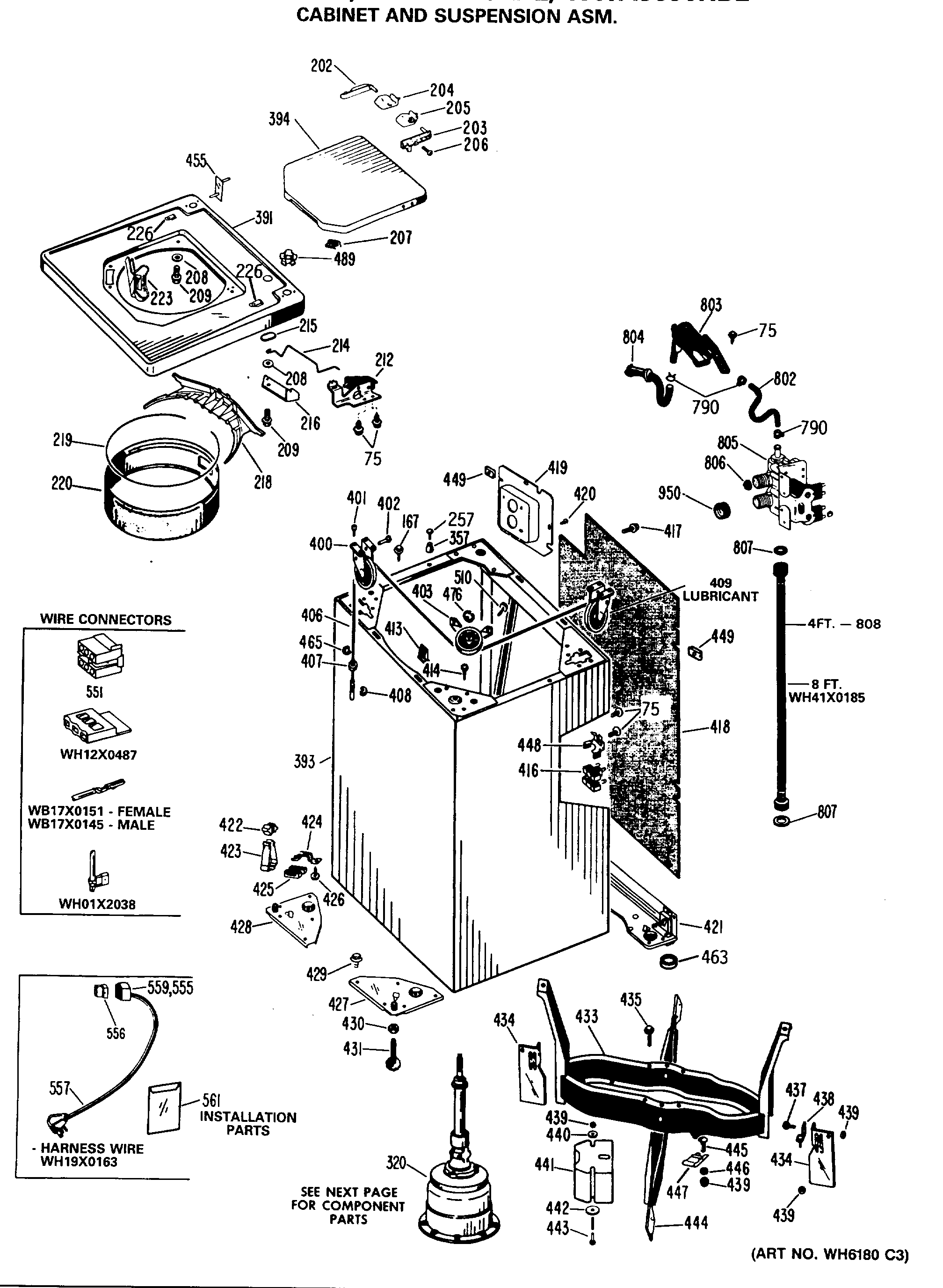 Cabinet and suspension asm.