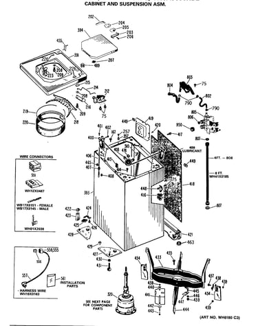 Cabinet and suspension asm.