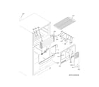 GE GTE22JSNCRSS freezer section diagram