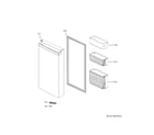 GE PAD28BYTBFS freezer door diagram