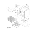 GE ZHP304ETV1SS oven cavity parts diagram