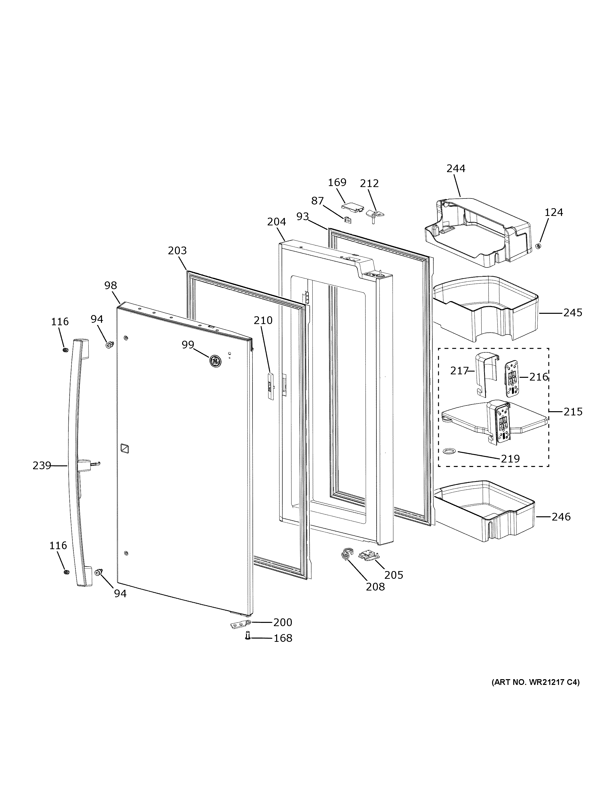 REFRIGERATOR DOOR - RH