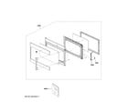 GE JVM7195RW1SS door parts diagram