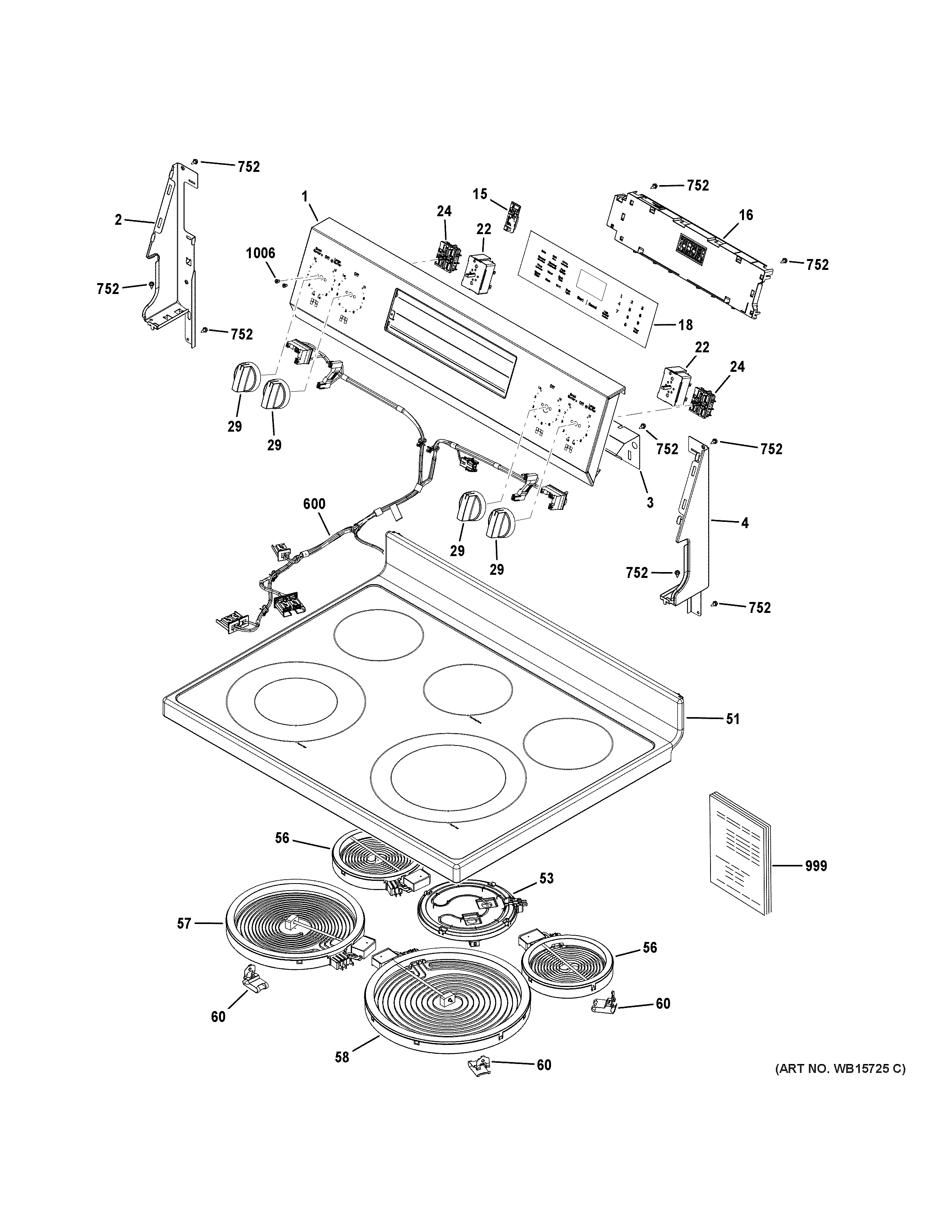 CONTROL PANEL & COOKTOP