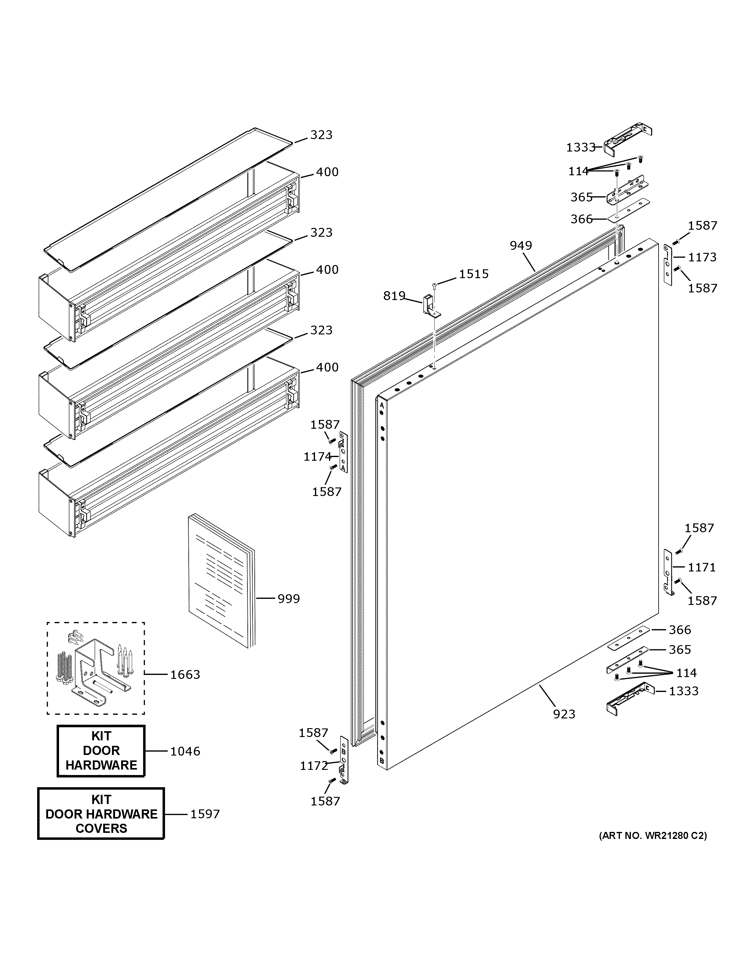 Refrigerator door