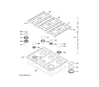 GE C2Y486P2T2S1 cooktop diagram