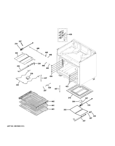 Oven cavity parts