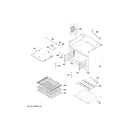 GE C2Y366P3T2D1 oven cavity parts diagram