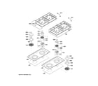 GE ZGP364NDT2SS cooktop diagram