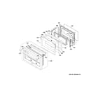 GE ZGP364NDT2SS door assembly diagram