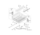 GE CDT800P2N4S1 upper rack assembly diagram