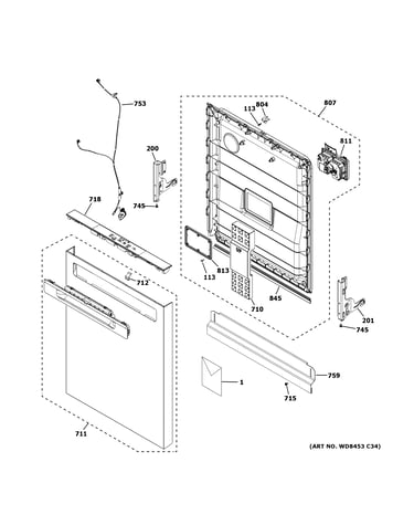 Escutcheon & door assembly