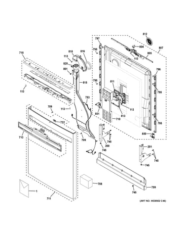 Escutcheon & door assembly