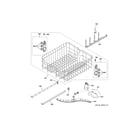 GE GDF650SYV0FS upper rack assembly diagram