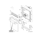 GE CDT828P2V1S1 escutcheon & door assembly diagram