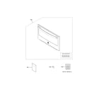 GE JK3800SH8SS microwave door diagram