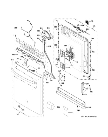 Escutcheon & door assembly