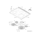 GE JSS86SP8SS cooktop diagram