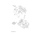 GE JGBS60REK8SS control panel & cooktop diagram