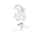 GE GTW585BSV3WS top panel & lid diagram