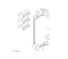 GE ZIP364IPVBII refrigerator door - rh diagram