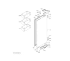 GE ZIP364NBVCII refrigerator door - rh diagram