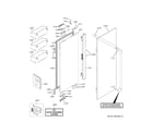 GE CIP36NP2VCS1 refrigerator door - lh diagram