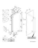 Refrigerator door - lh