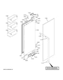 Refrigerator door - rh