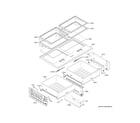 GE CIP36NP2VCS1 refrigerator shelves diagram