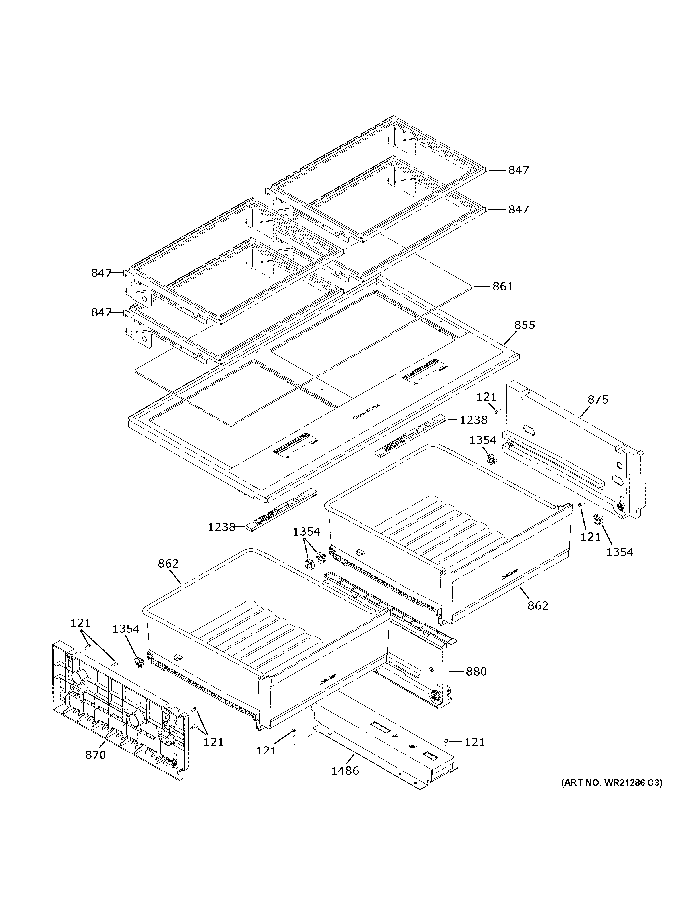 Refrigerator shelves