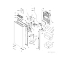 GE CGE29DM5TDS5 left door & water pitcher diagram