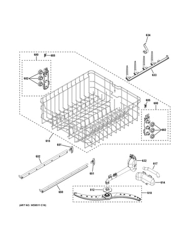 Upper rack assembly