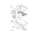 GE PP7036SJ1SS control panel & cooktop diagram